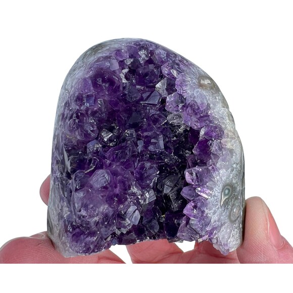 Uruguayan Amethyst Geode, Bright Purple Crystal Cluster, February Birthstone #3 - Picture 2 of 10